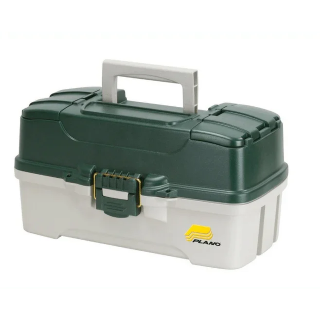 Plano 6100 Series 3 Tray Tackle Box - Green - Addict Tackle