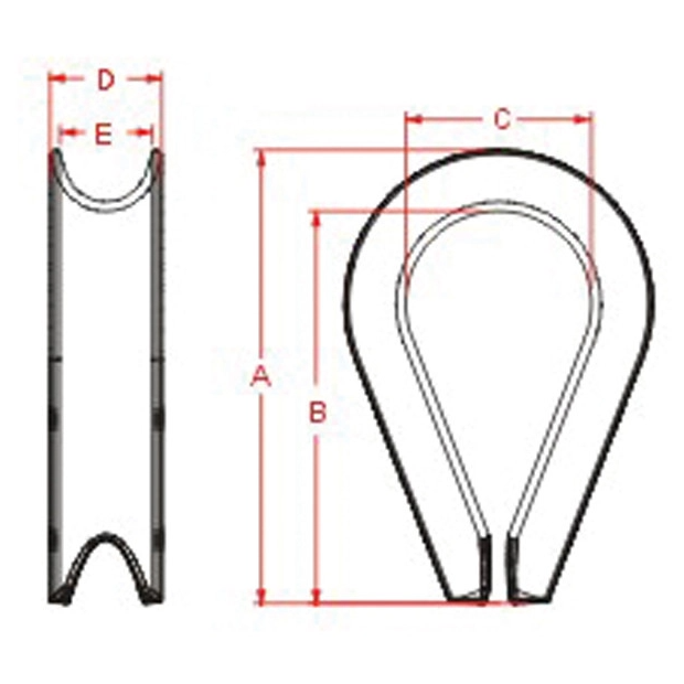10MM SS ROPE THIMBLE by Sam Allen at Addict Tackle