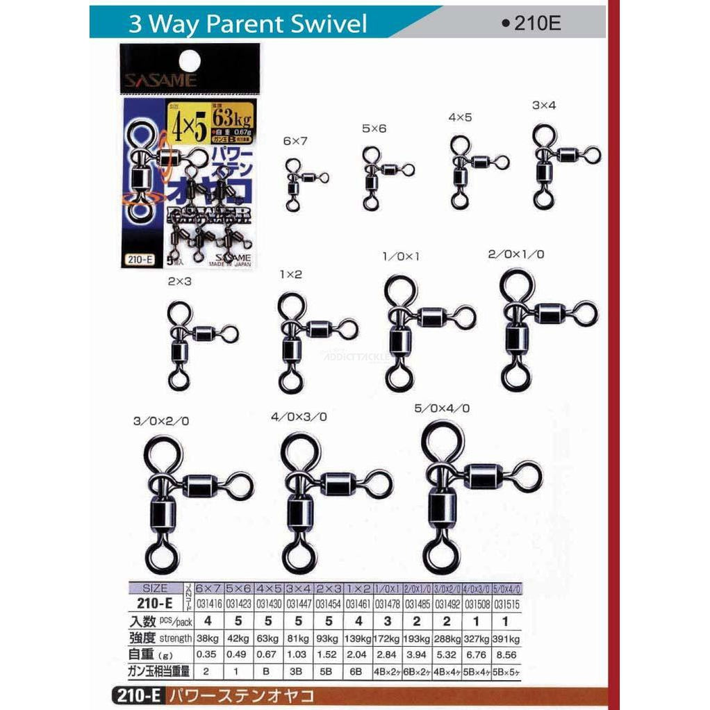 Sasame Three Way Parent Swivels by Sasame at Addict Tackle
