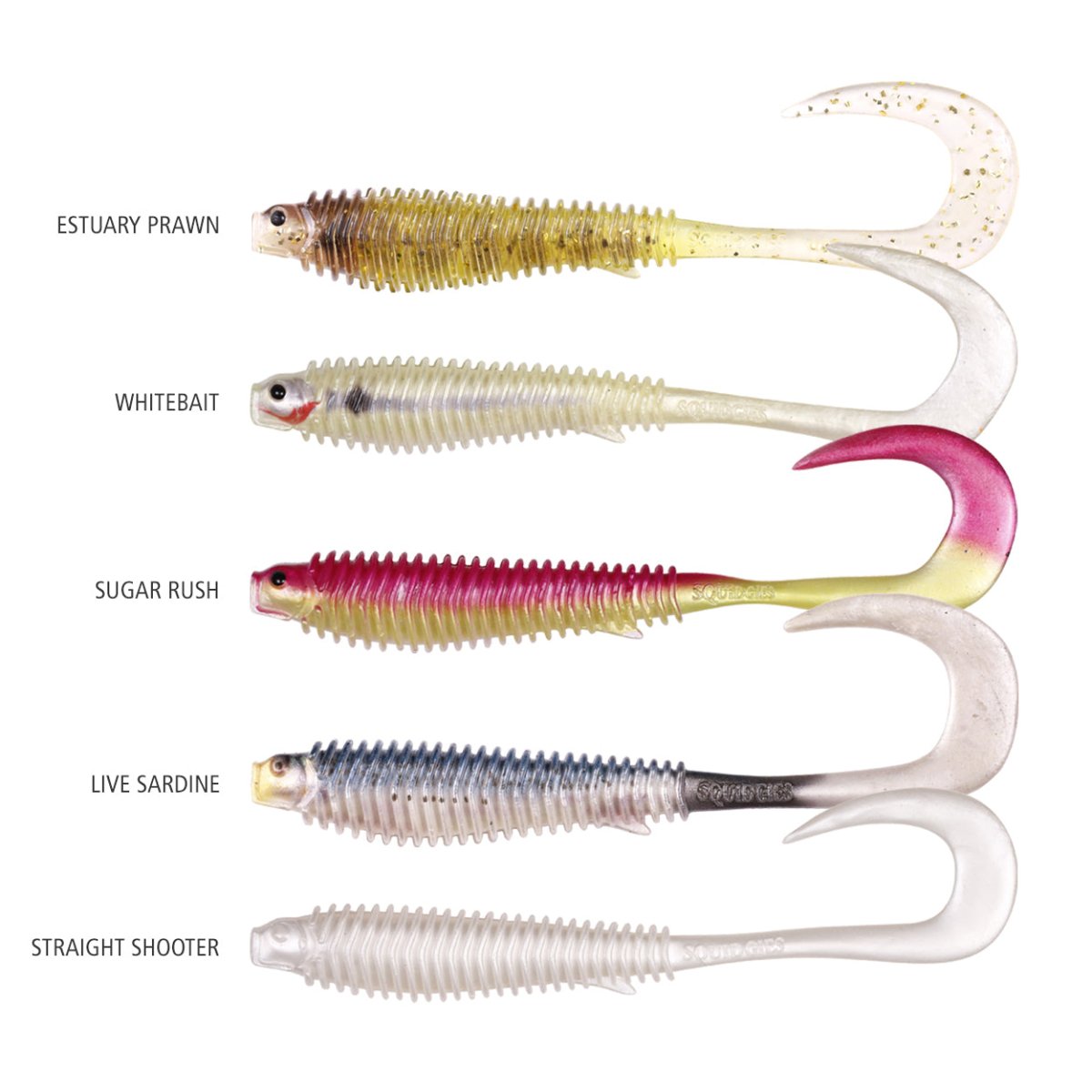 Squidgies Reef Wriggler Soft Plastics 175mm - Addict Tackle