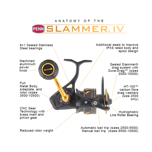 PENN SLAMMER IV SPINNING REEL by Penn at Addict Tackle