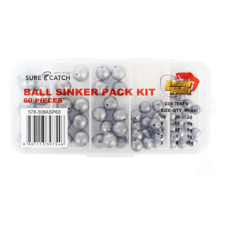 Sure Catch Ball Sinker Kit 60 Pieces by Mustad at Addict Tackle