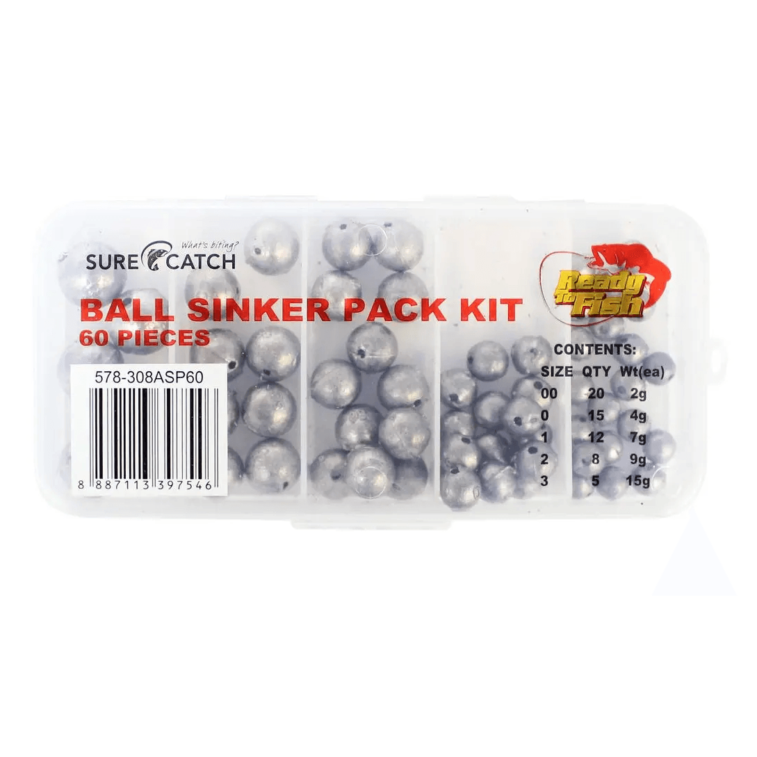 Sure Catch Ball Sinker Kit 60 Pieces by Mustad at Addict Tackle