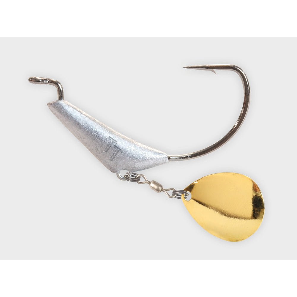 Tackle Tactics Chinlock Spinz Weighted Bladed Weedless Gold - Addict Tackle