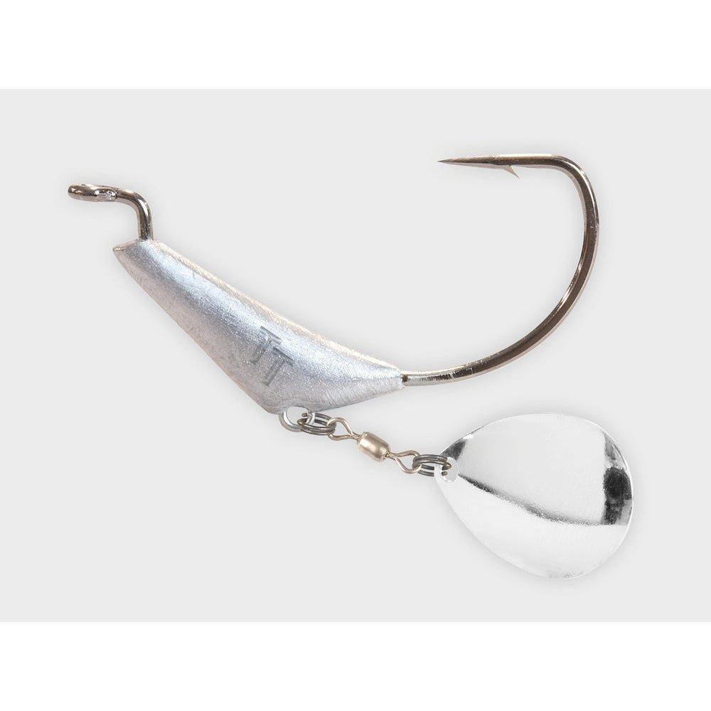 Tackle Tactics Chinlock Spinz Weighted Bladed Weedless Nickel - Addict Tackle