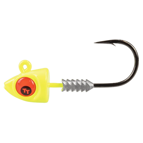 Tackle Tactics Jighead Big EyeZ Chartreuse Red Eye - Addict Tackle