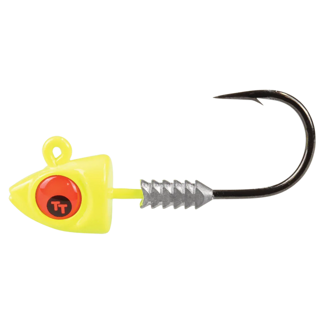 Tackle Tactics Jighead Big EyeZ Chartreuse Red Eye - Addict Tackle