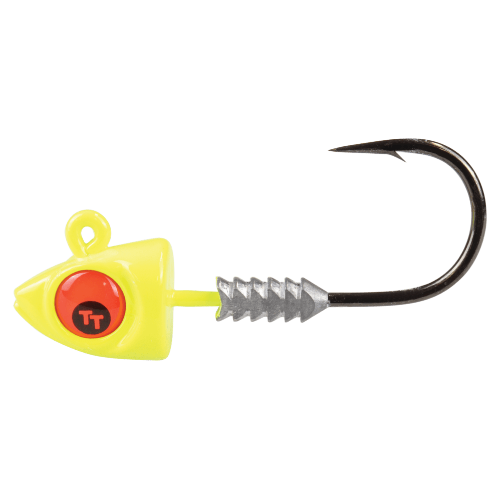 Tackle Tactics Jighead Big EyeZ Chartreuse Red Eye - Addict Tackle