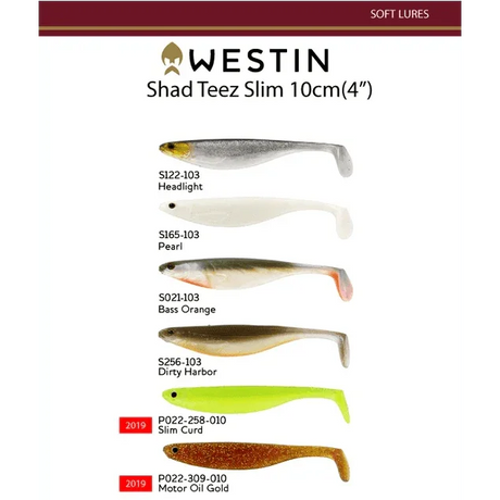 Westin Shadteez Slim Soft Plastics 4in by Westin at Addict Tackle