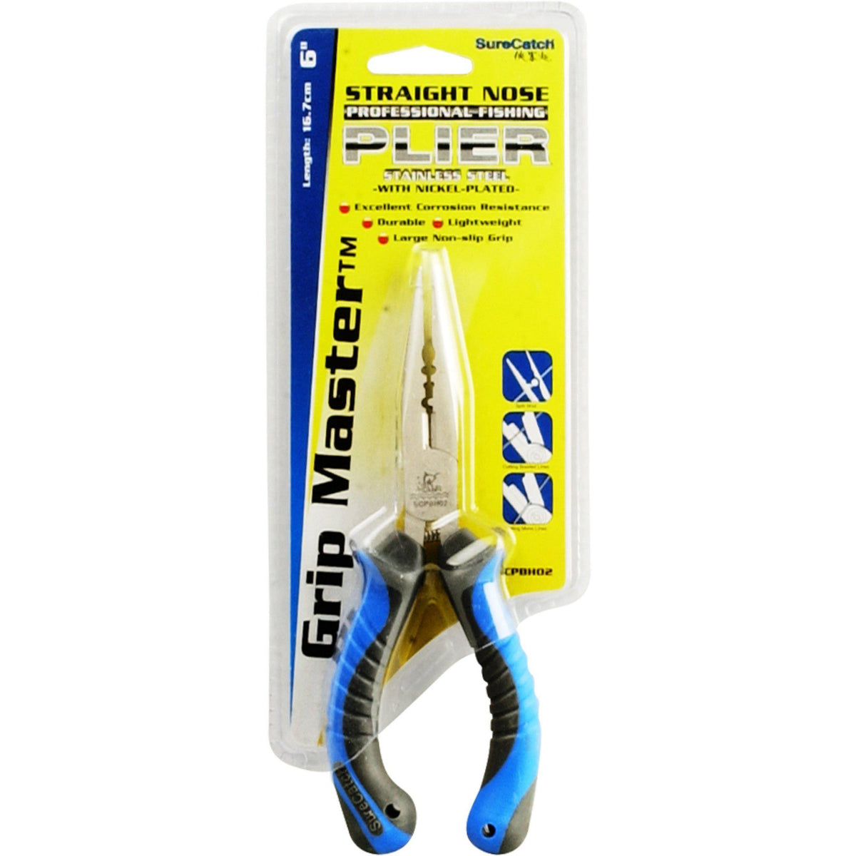 Sure Catch Stainless Steel Straight Nose Pliers by Sure Catch at Addict Tackle